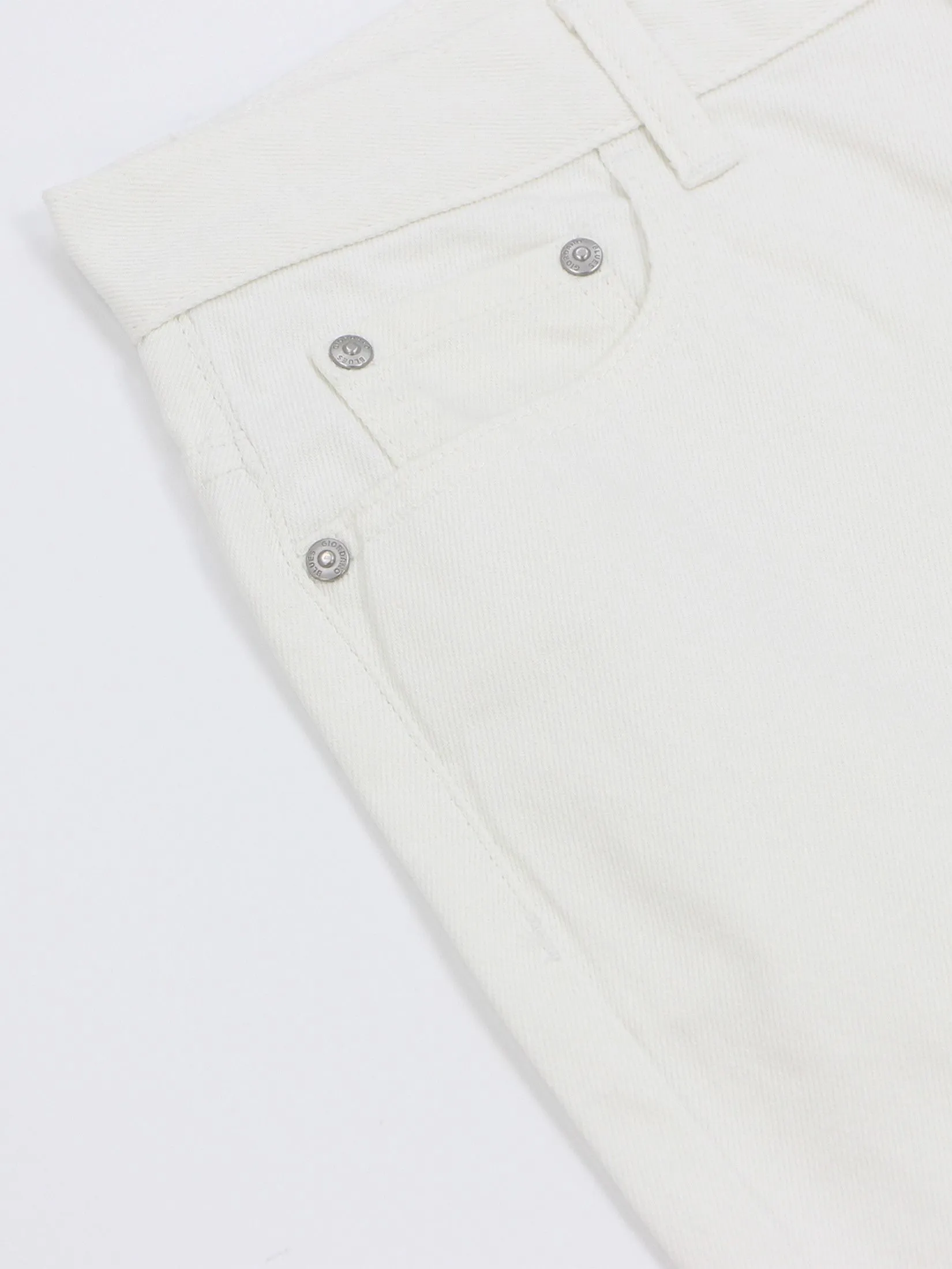 GIORDANO Men's Relaxed Denim Jeans (180° Elastic Waist) White Denim