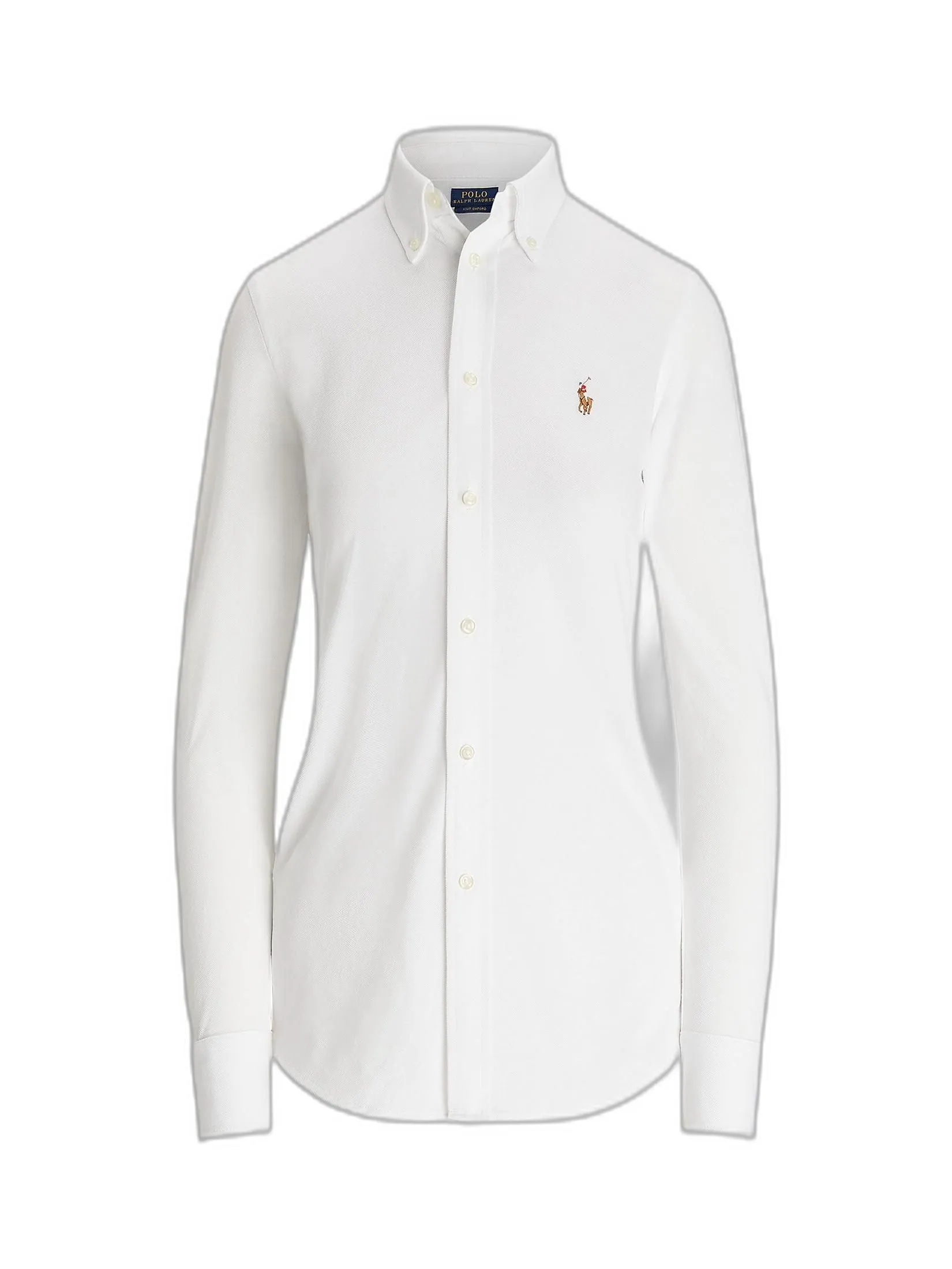 POLO RALPH LAUREN SHIRT-Knit Cotton Oxford Shirt WMPOKNIN6820170 100 WHITE