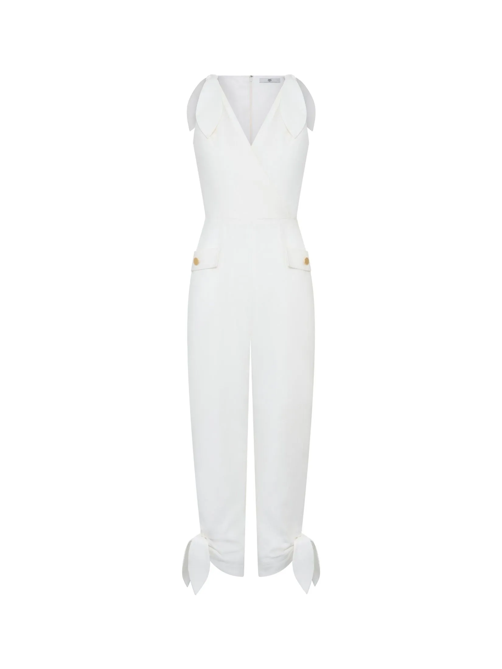 ASV (SS25)Gail Crossover Women Jumpsuit White Size - L