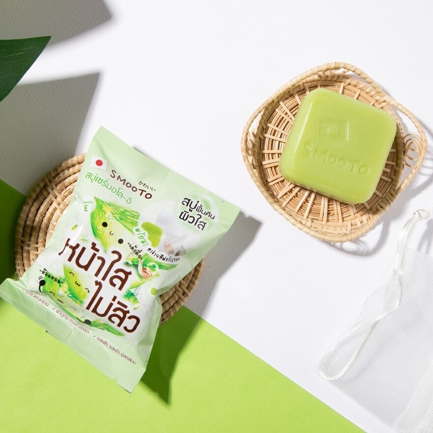 Smooto Aloe-E Acne White Serum Soap 60g.