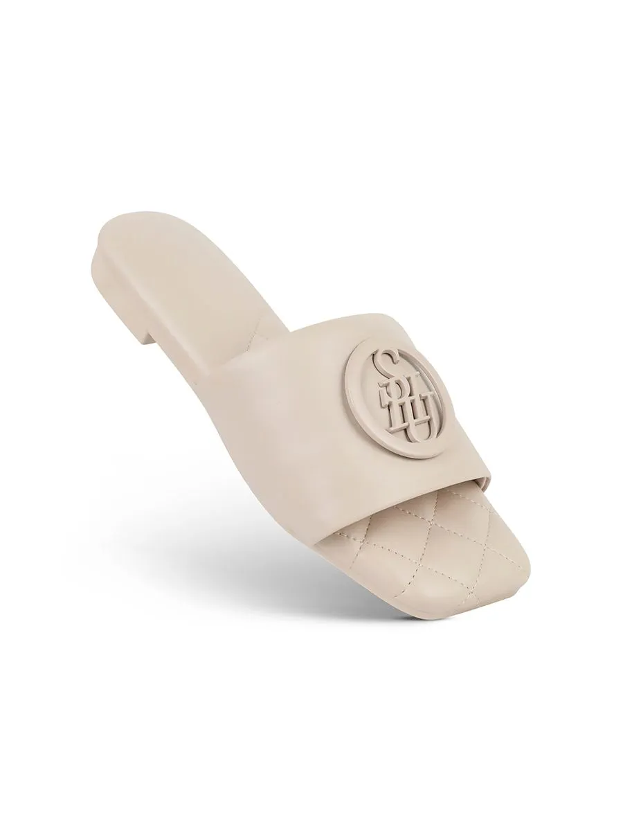 SHU WOMEN PALETTE SOFT SIGNET ONTONE SANDALS - NUDE
