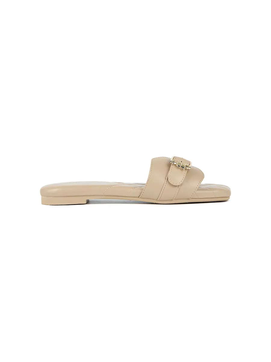 SHU WOWEN  PALETTE SOFT SIGNET BELT SANDALS - NUDE
