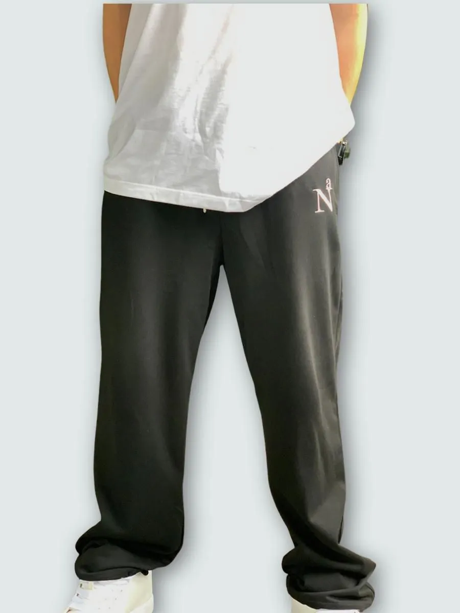 NAPIYONG Unisex  Terry Sweatpants in Black