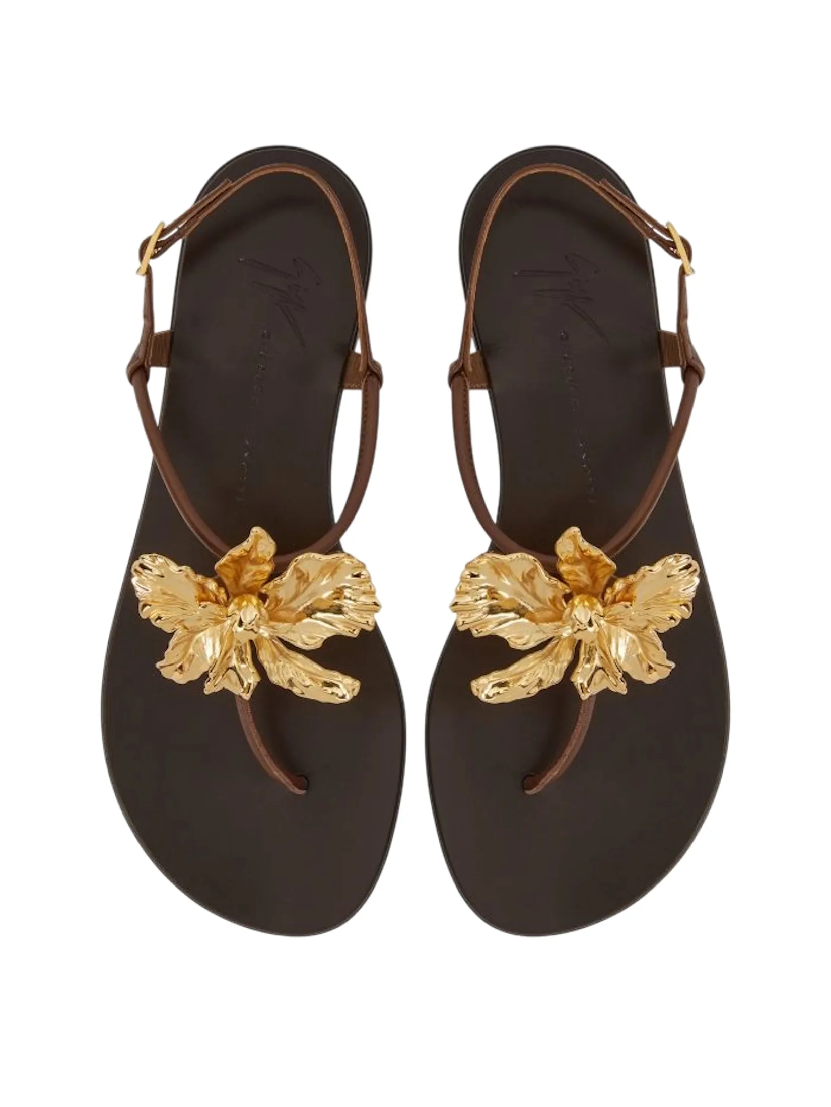 GIUSEPPE ZANOTTI Women Sandals THE ORCHID FLAT CASTAGNA