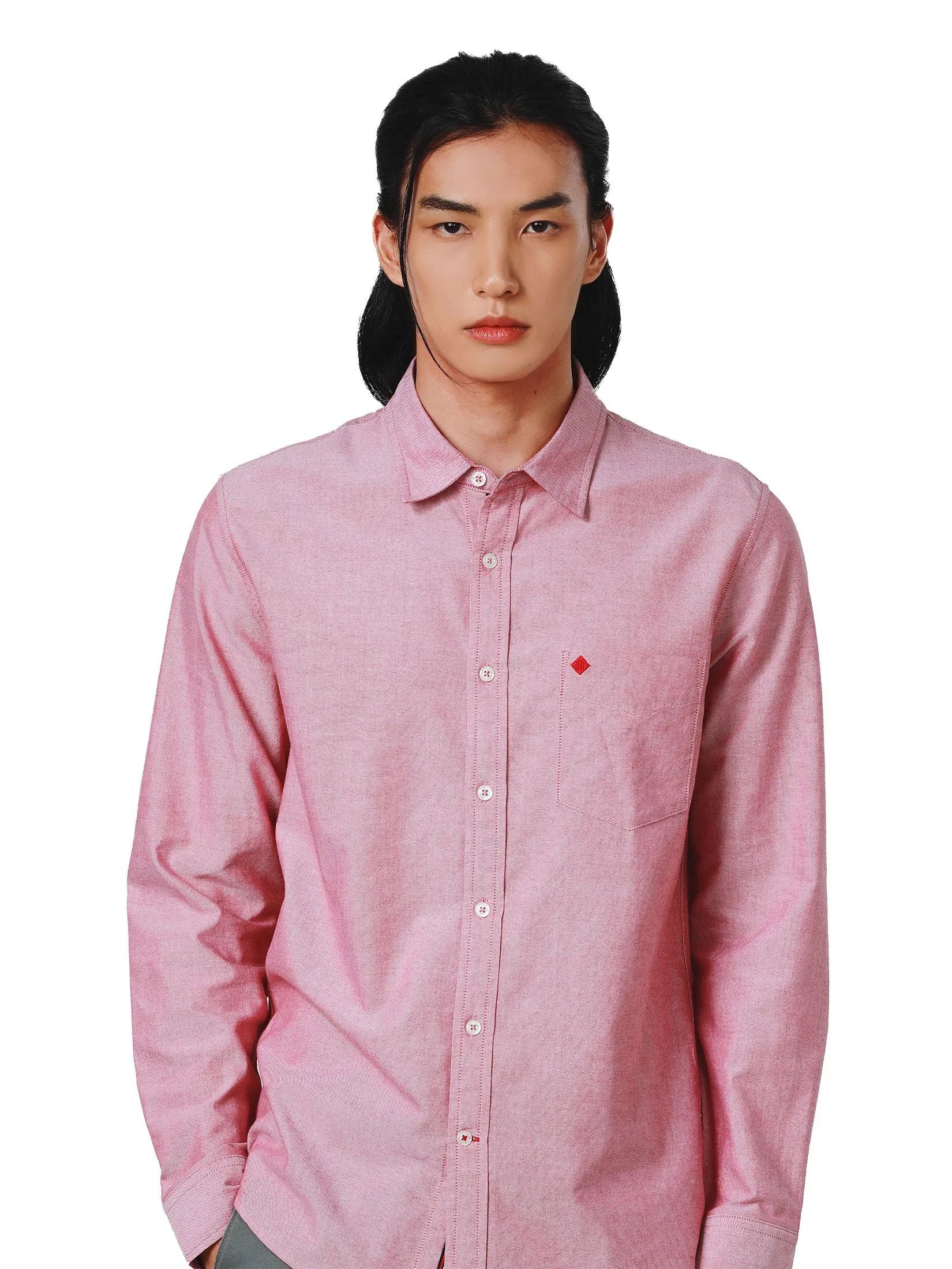 JOHN HENRY Men's Long Sleeves Shirts (Slim Fit) ESSENTIALS Red