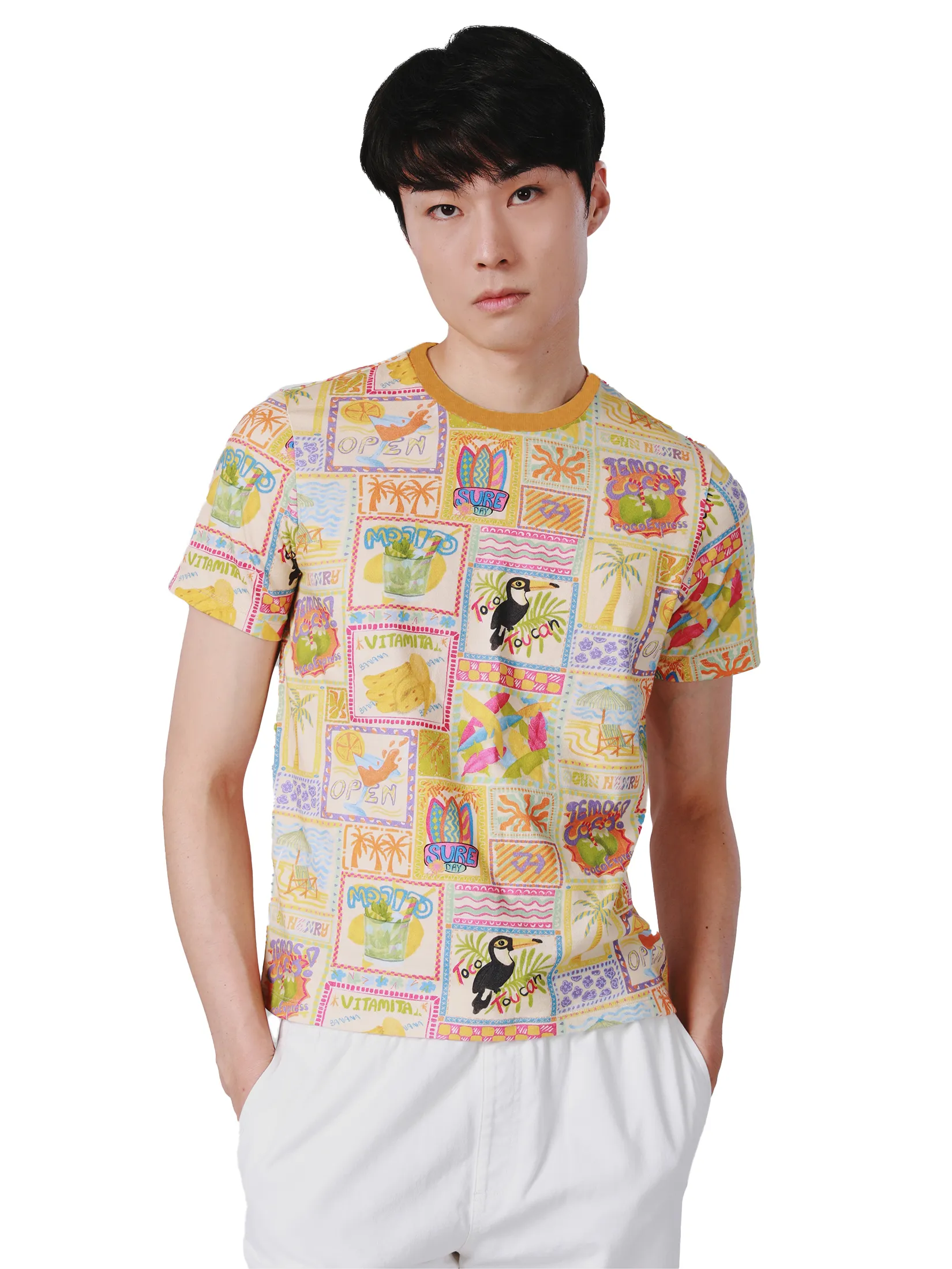 JOHN HENRY Men s T-Shirts (Slim Fit) SONGKRAN FESTIVAL Orange