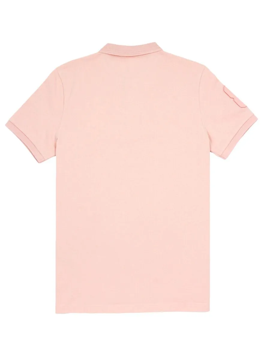 GIORDANO Men's Slim Fit 3D Lion Embroidery Polo Evening Sand Pink