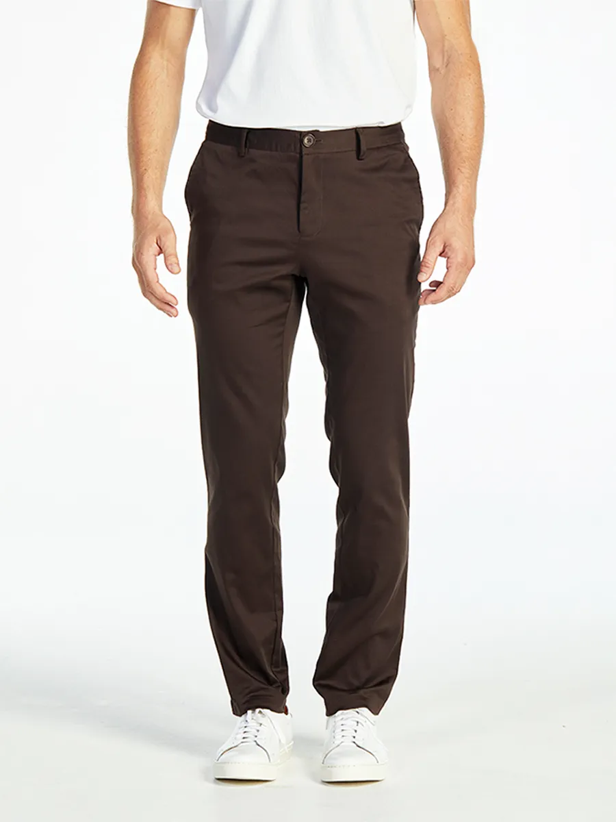 ELLE HOMME MEN SLIM CHINO PANTS W8L275BR - BROWN Size - L