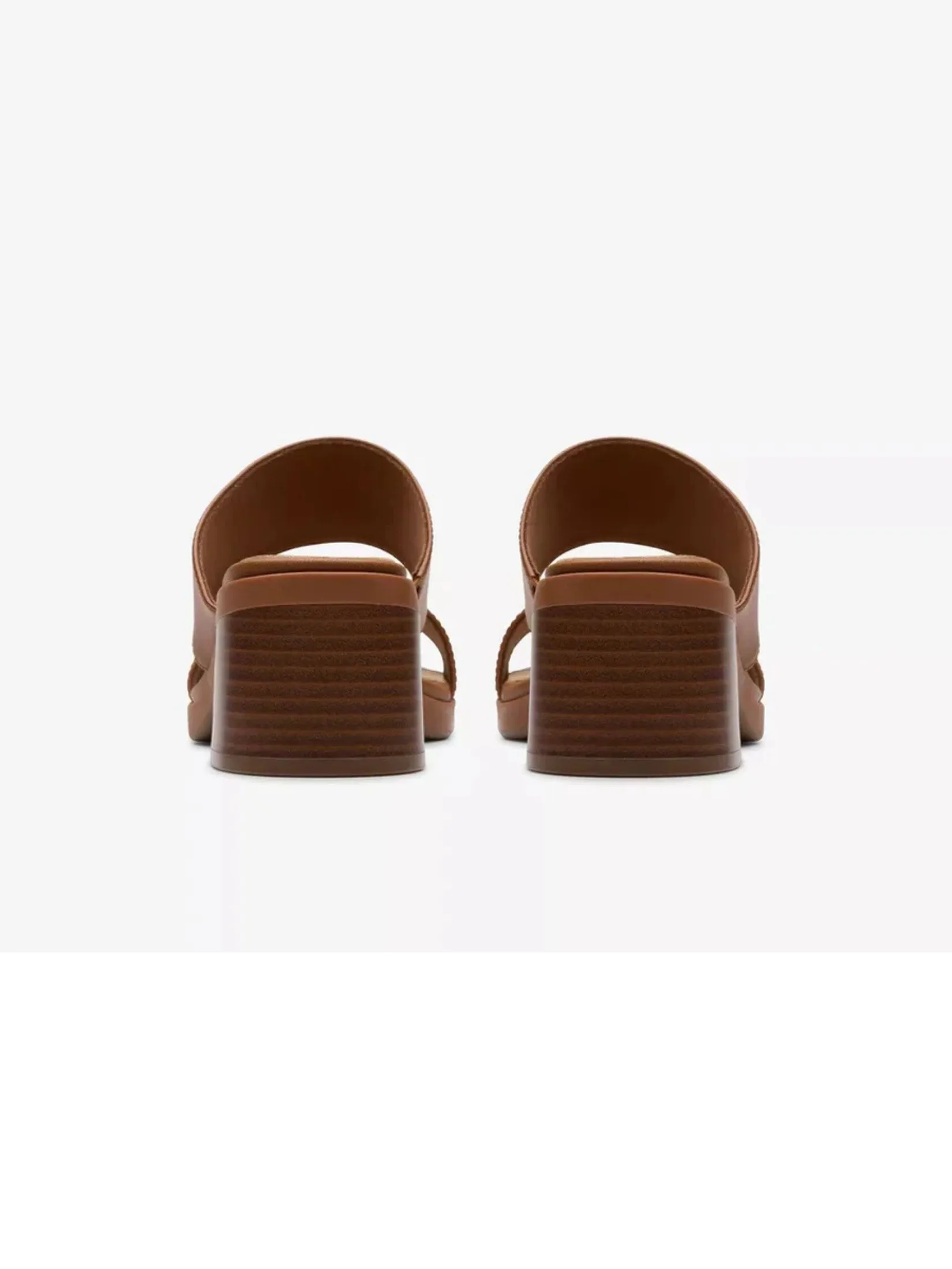 CLARKS Jaylan Dusk Tan Leather Women’s Heeled Sandals