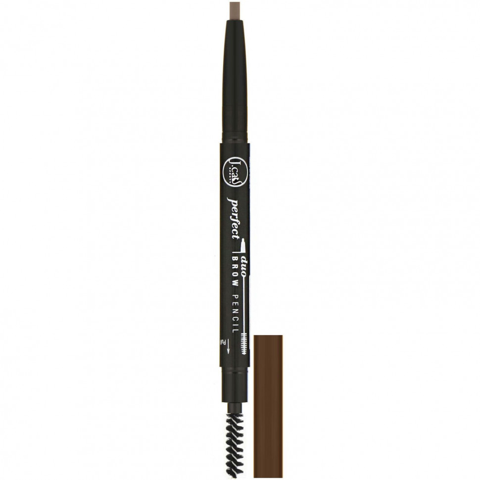 J.Cat Beauty, Карандаш для бровей Perfect Duo, оттенок BDP108 светло-коричневый, 0,25 г - JCT-57642-BDP108 Light Brown