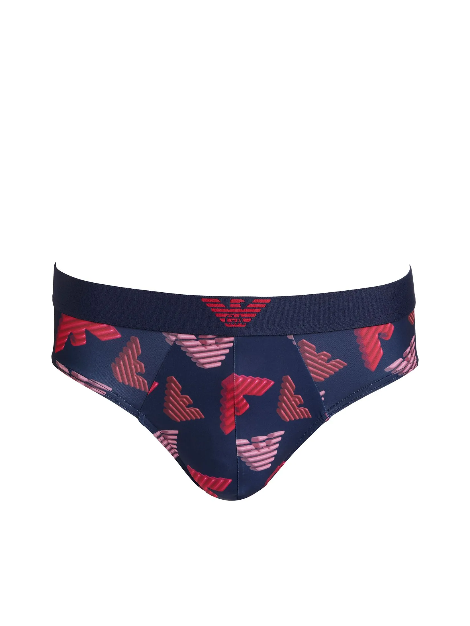 EMPORIO ARMANI Men Brief FW25 FB074 Eagle Ar.Blu-Cherry