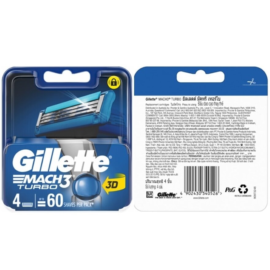 Gillette Mach3 Turbo Blade 4's