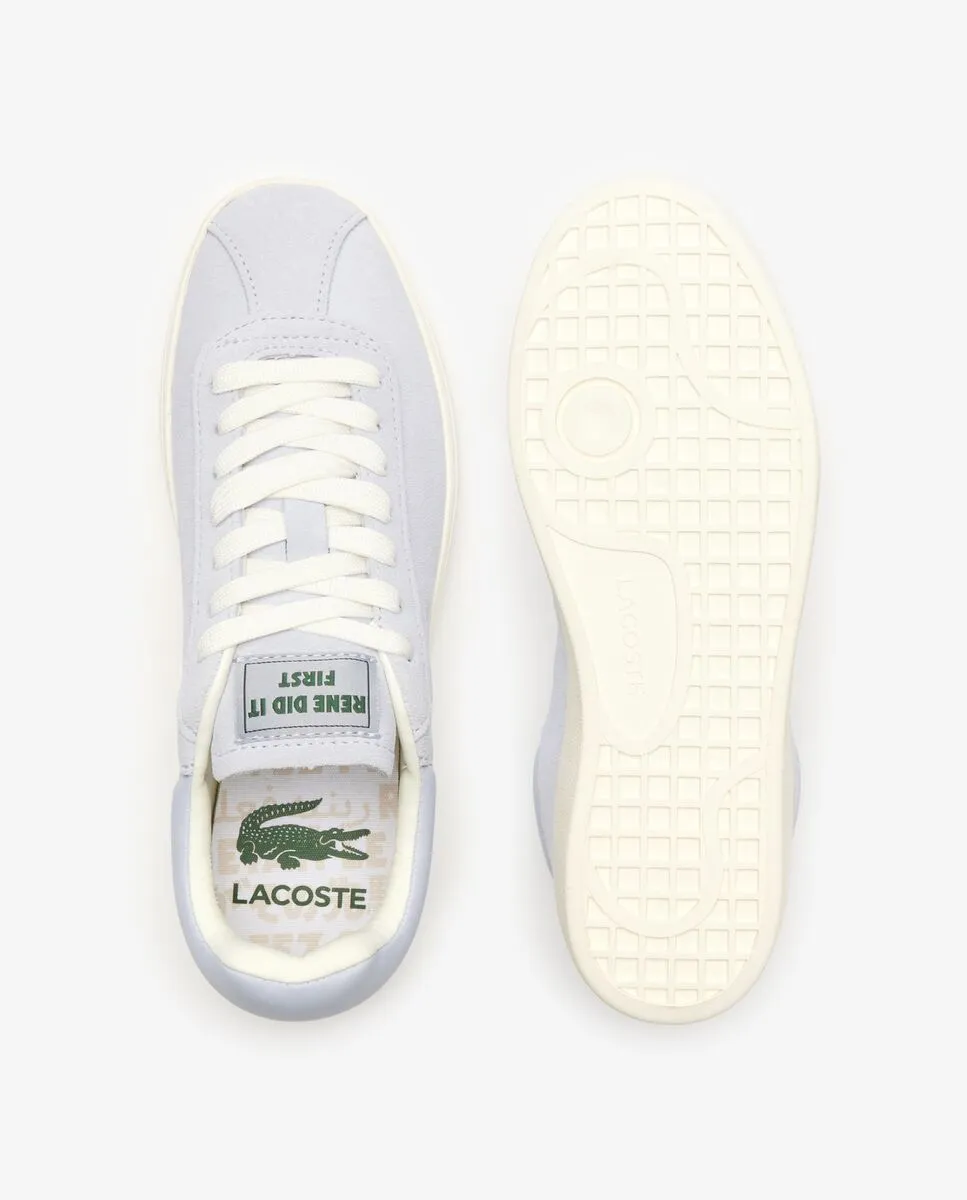 LACOSTE Women’s Baseshot Tonal Leather Trainers Blue