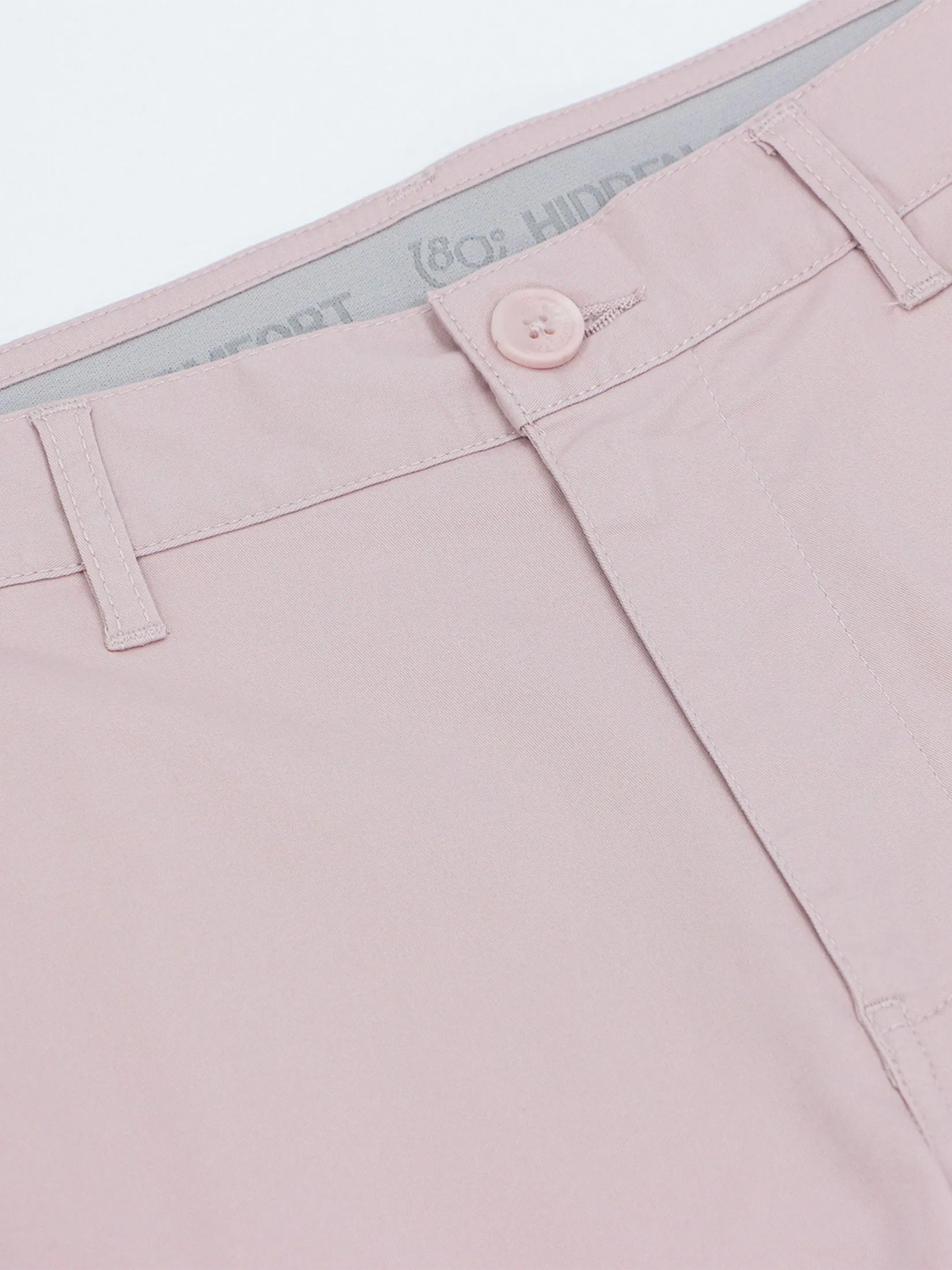 GIORDANO Men's Slim Taper Shorts (180° Elastic Waist) Burnished Lilac Pink