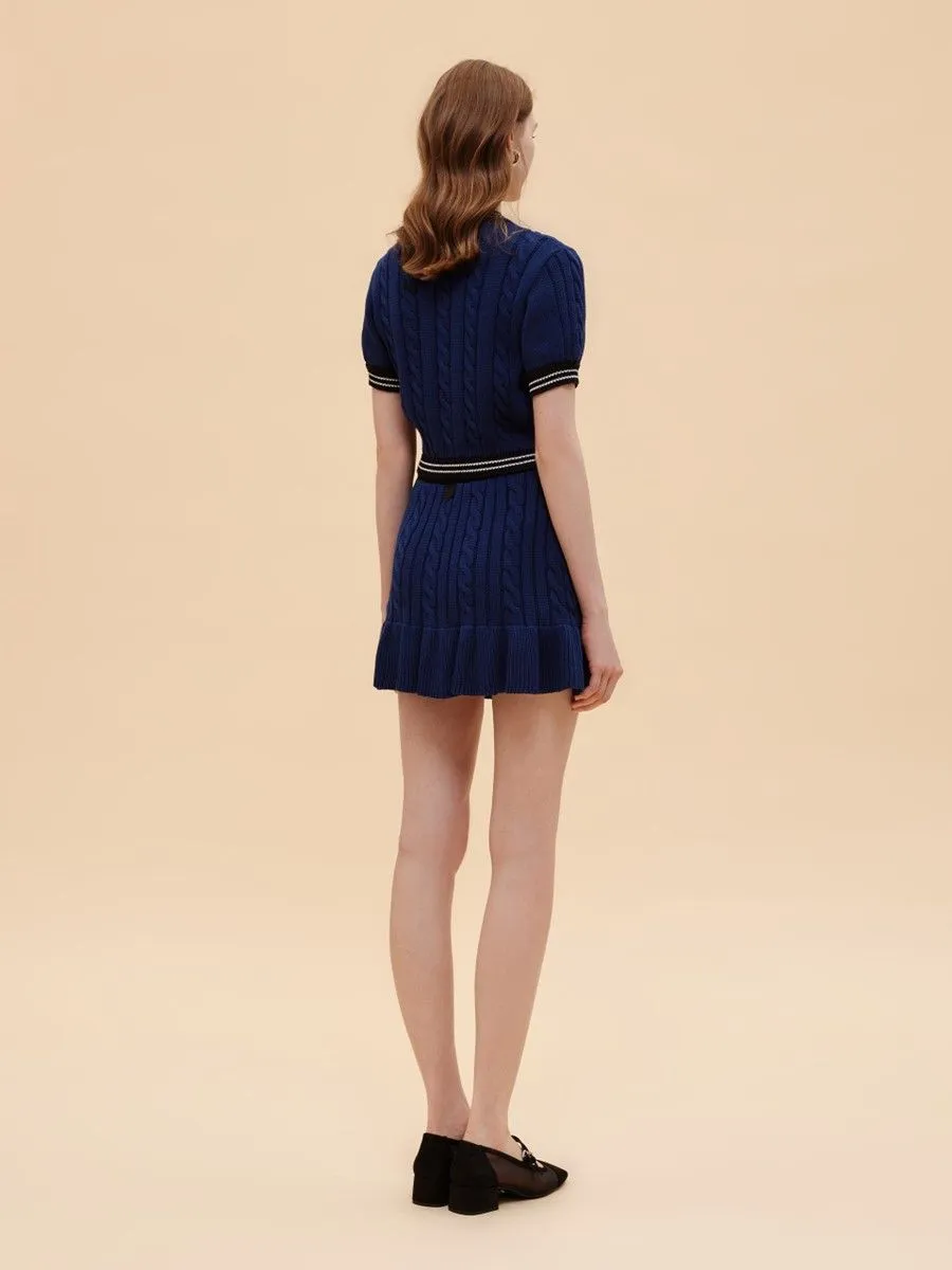 ASV ( SS24 ) Rosabella Knitted Women Mini Skirt Navy Blue