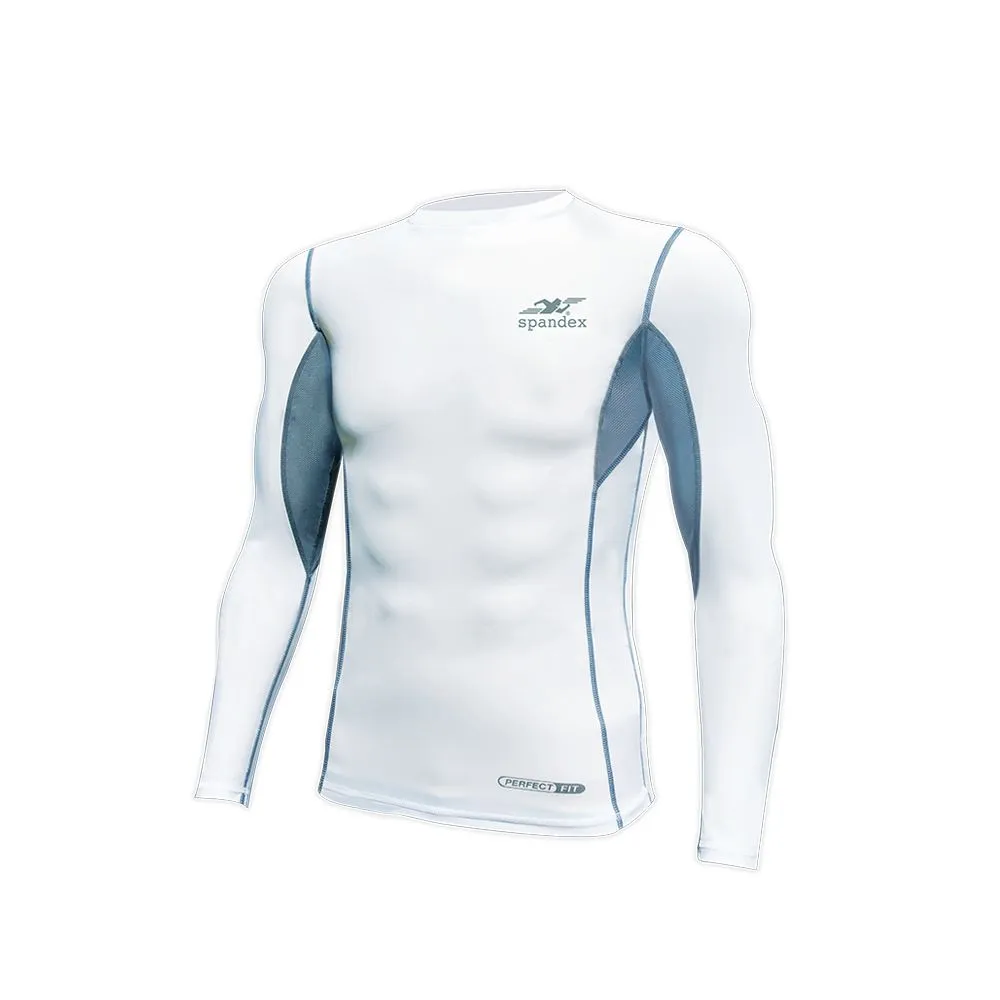 SPANDEX White-NS001-Compression top Size - M
