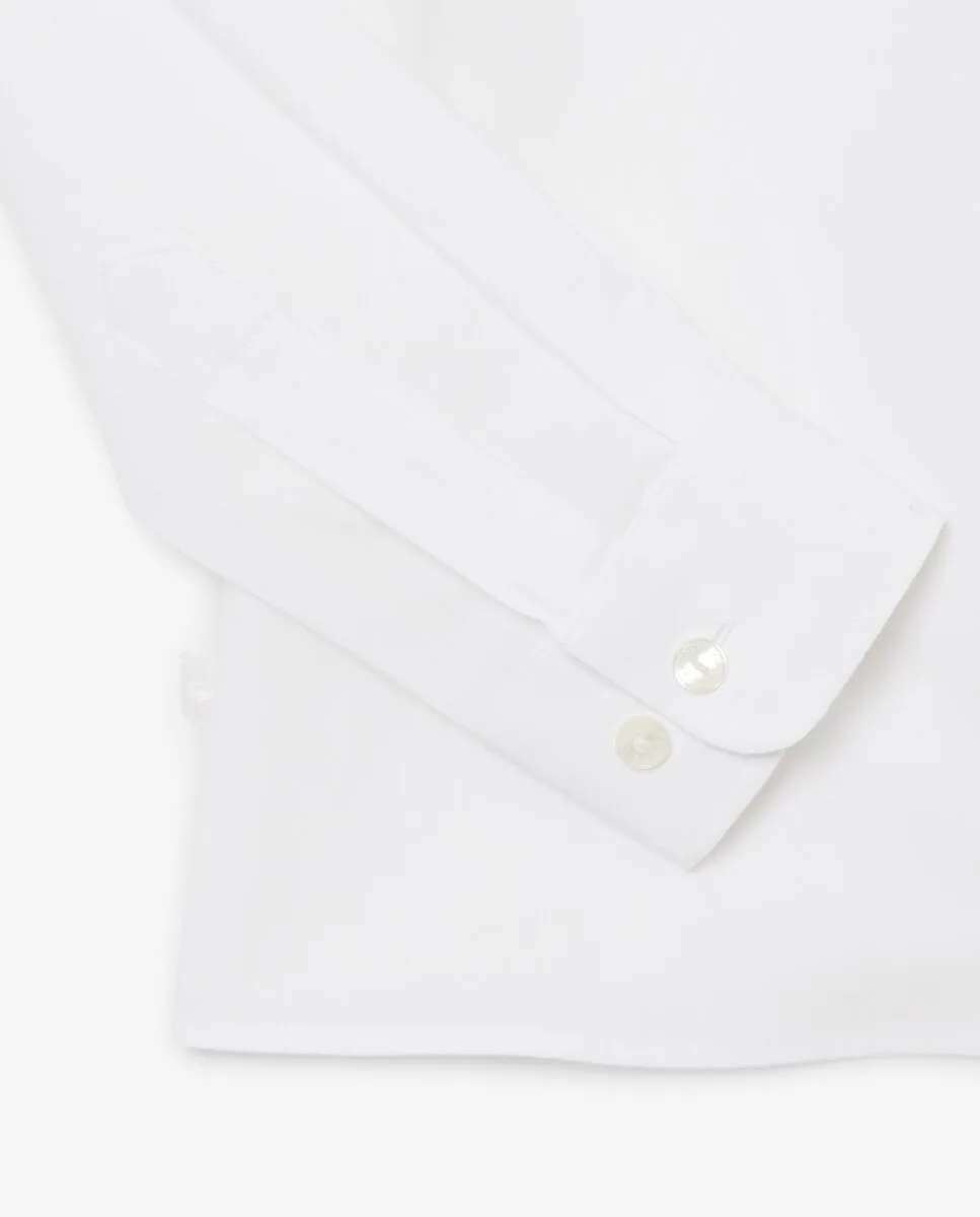 LACOSTE Slim Fit Stretch Poplin Shirt White
