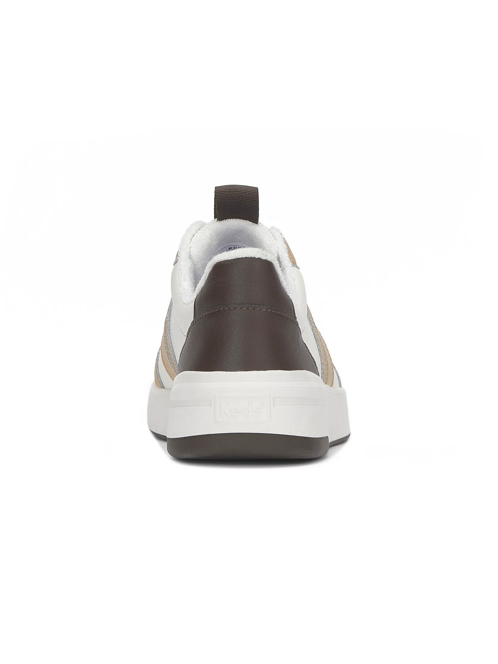KEDS Women The Court Ii Leather Snow White/ Latte/Coffee