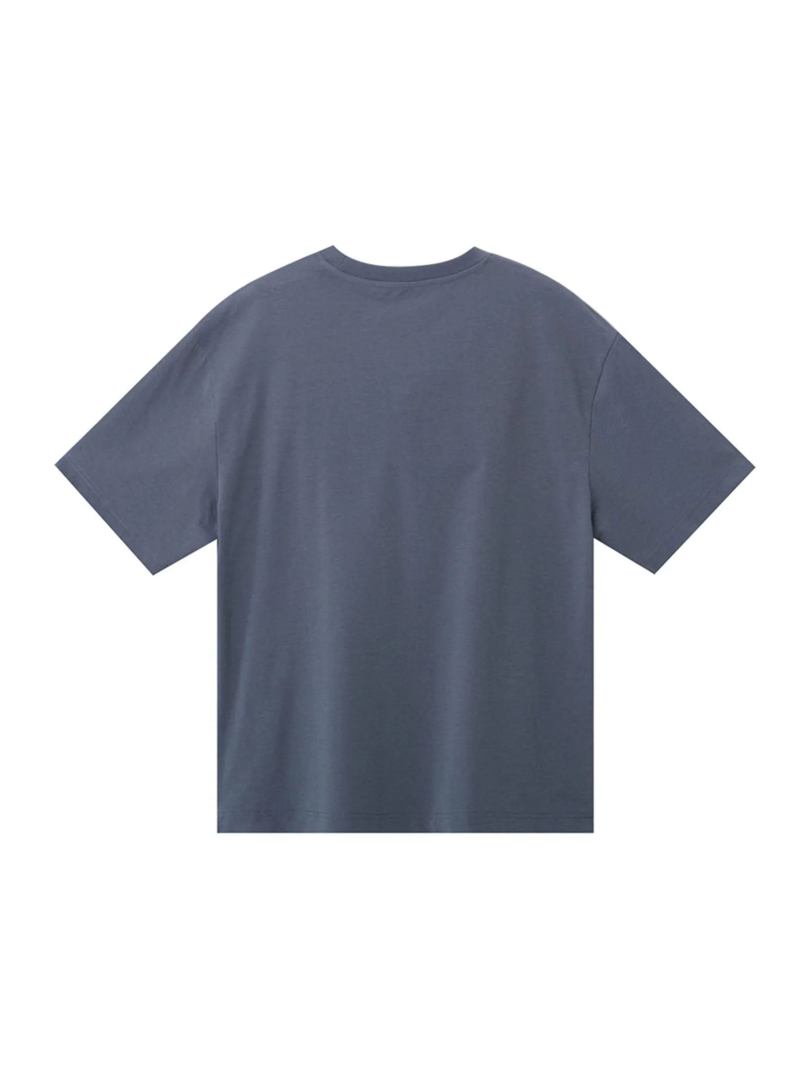 GIORDANO Men's Oversized Cool Pocket Tee Neptune Blue grey
