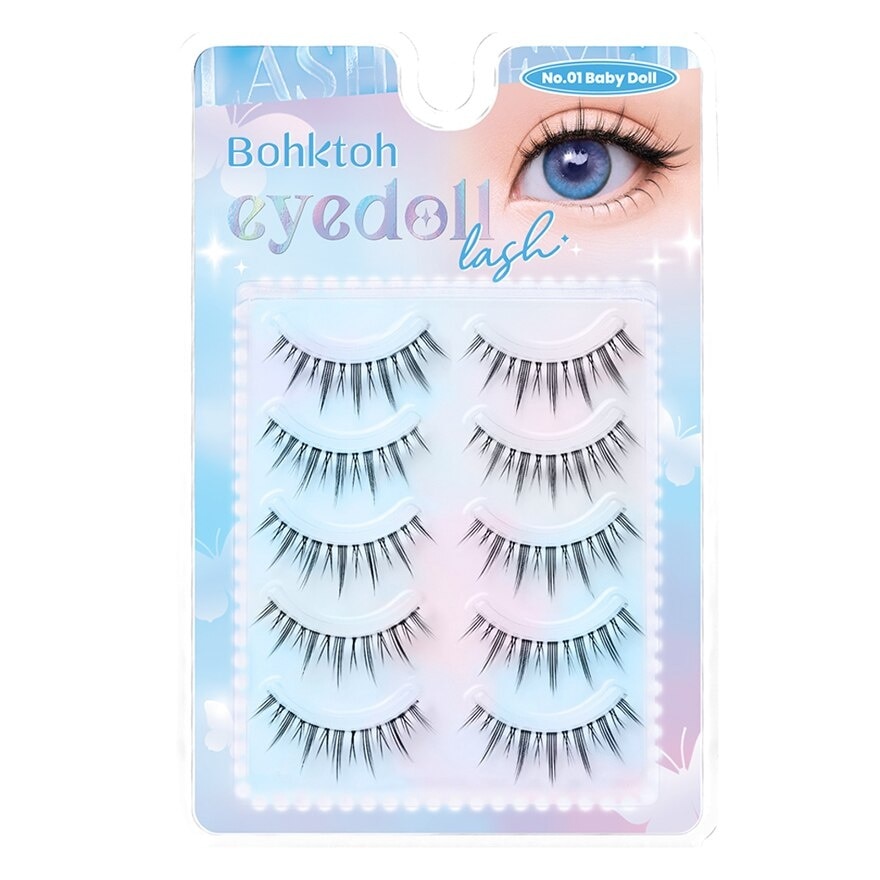 Bohktoh Eyedoll Lash 5pairs 01 Baby Doll - 01 Baby Doll
