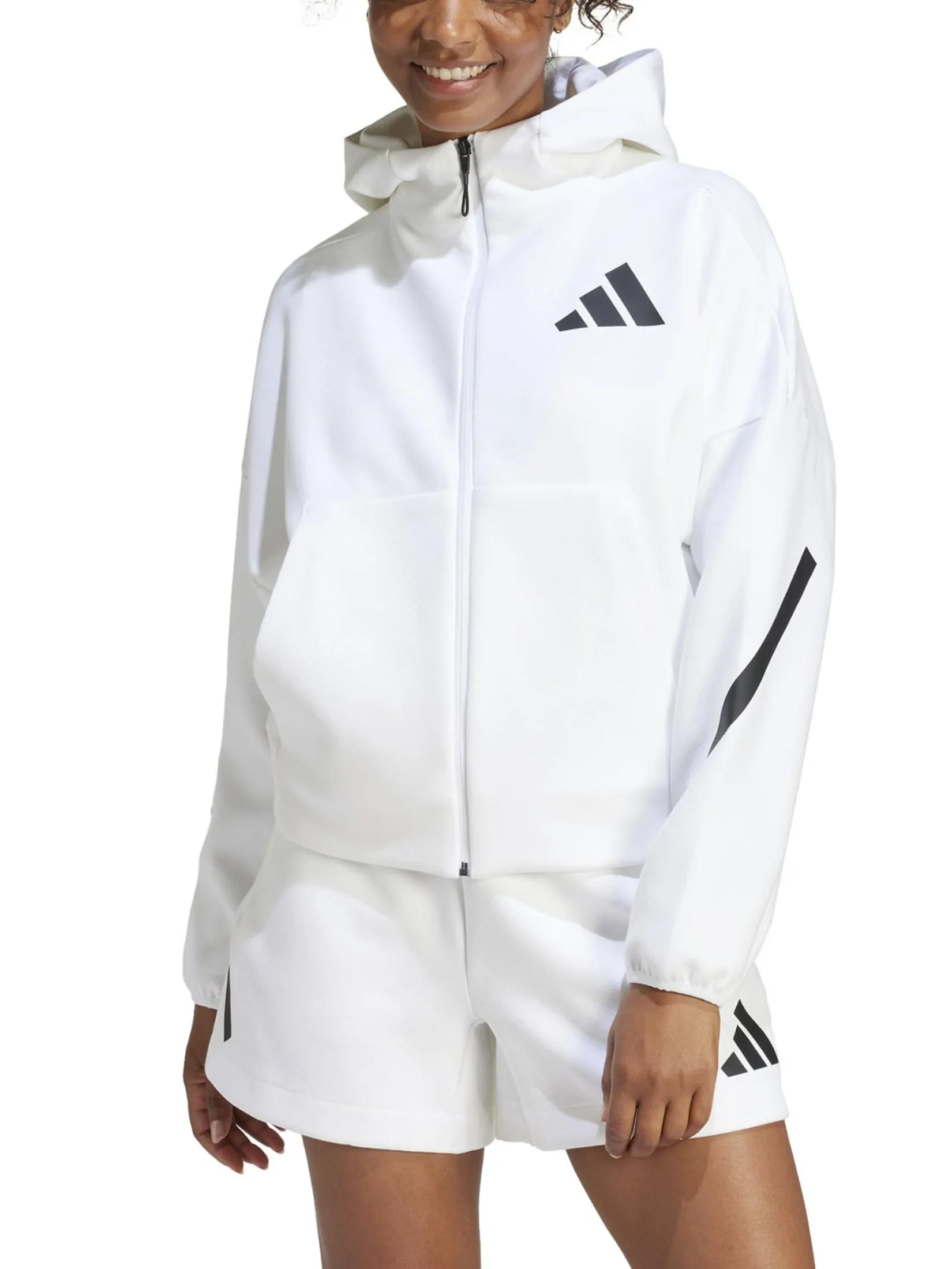 ADIDAS Women Hoodie adidas Z.N.E. Full-Zip White