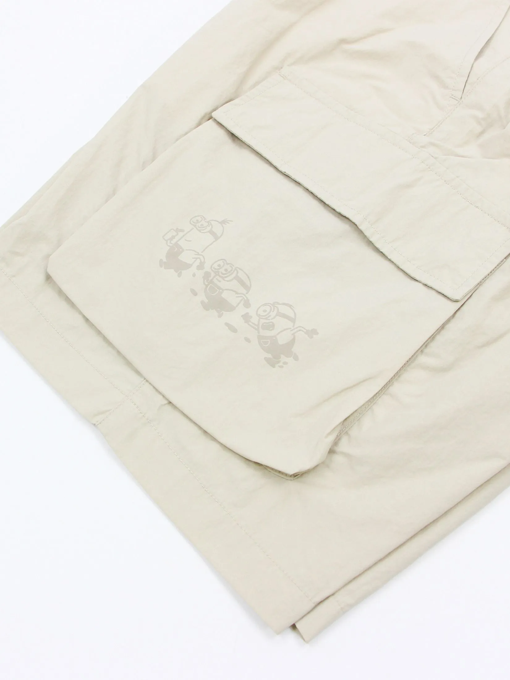 GIORDANO Men's Relax Cargo Shorts (Minions) Creamware khaki