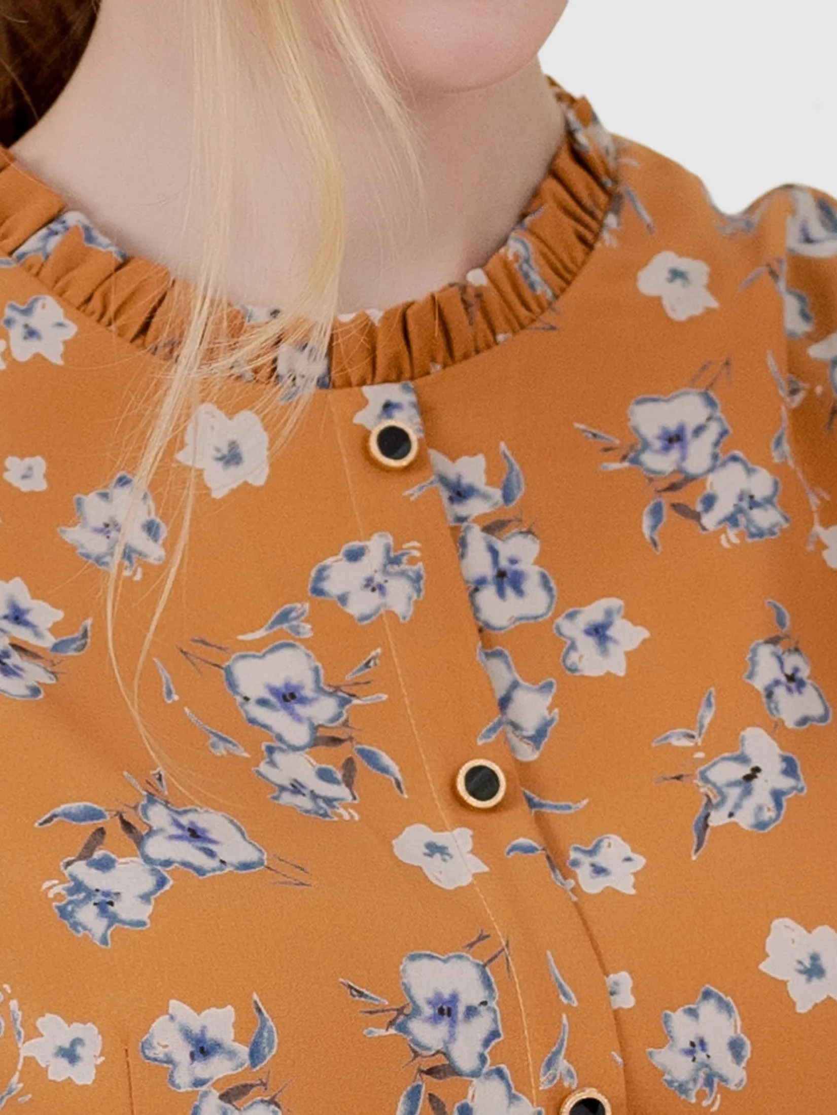 AMILA Women Blouse Peach Skin Orange