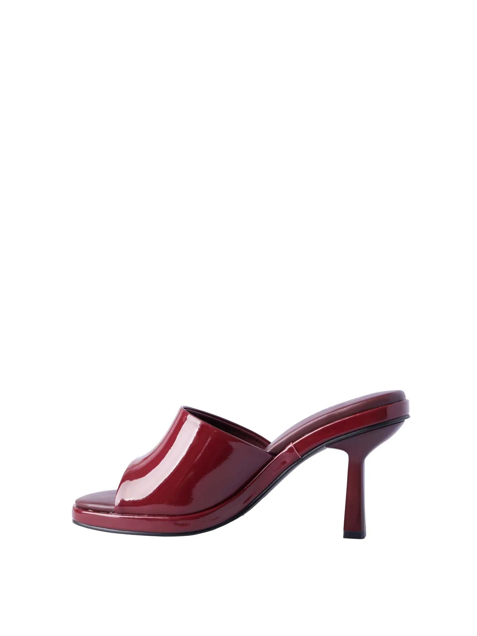 VILLAINS SF GENTLE BREEZE Women's Heeled Sandals BURGUNDY PATENT