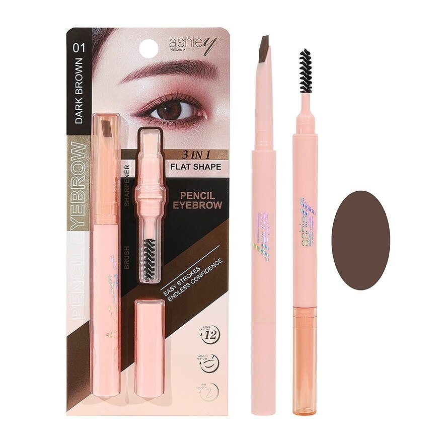 Ashley Pencil Eyebrow 0.4g 01 - 01 Dark Brown