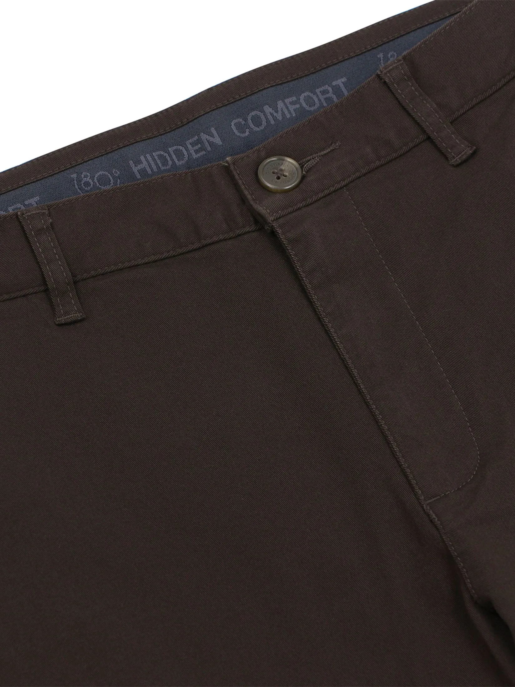 GIORDANO Men's Slim Easy Care Twill Cropped Pants (180° Elastic) Marsh brown