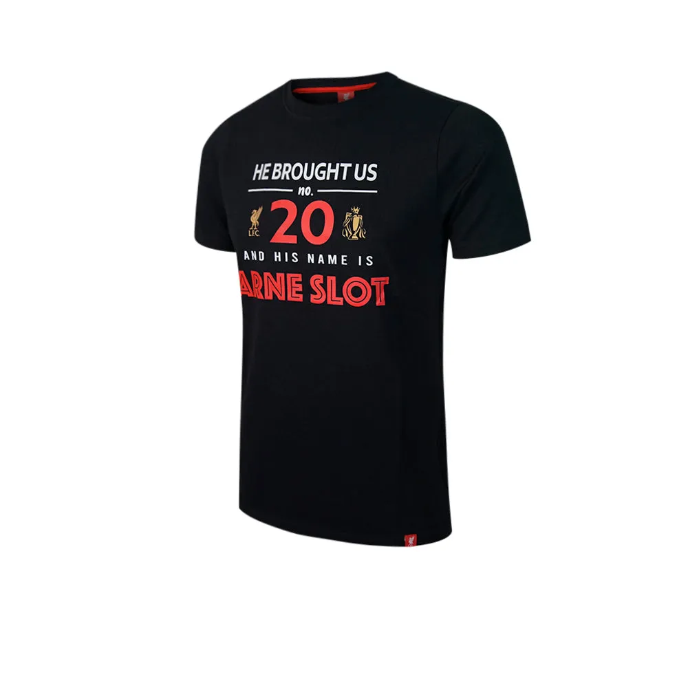 LIVERPOOL FOOTBALL CLUB Arne Slot Graphic Men Football T-Shirt Black - LF068AP014EOTH