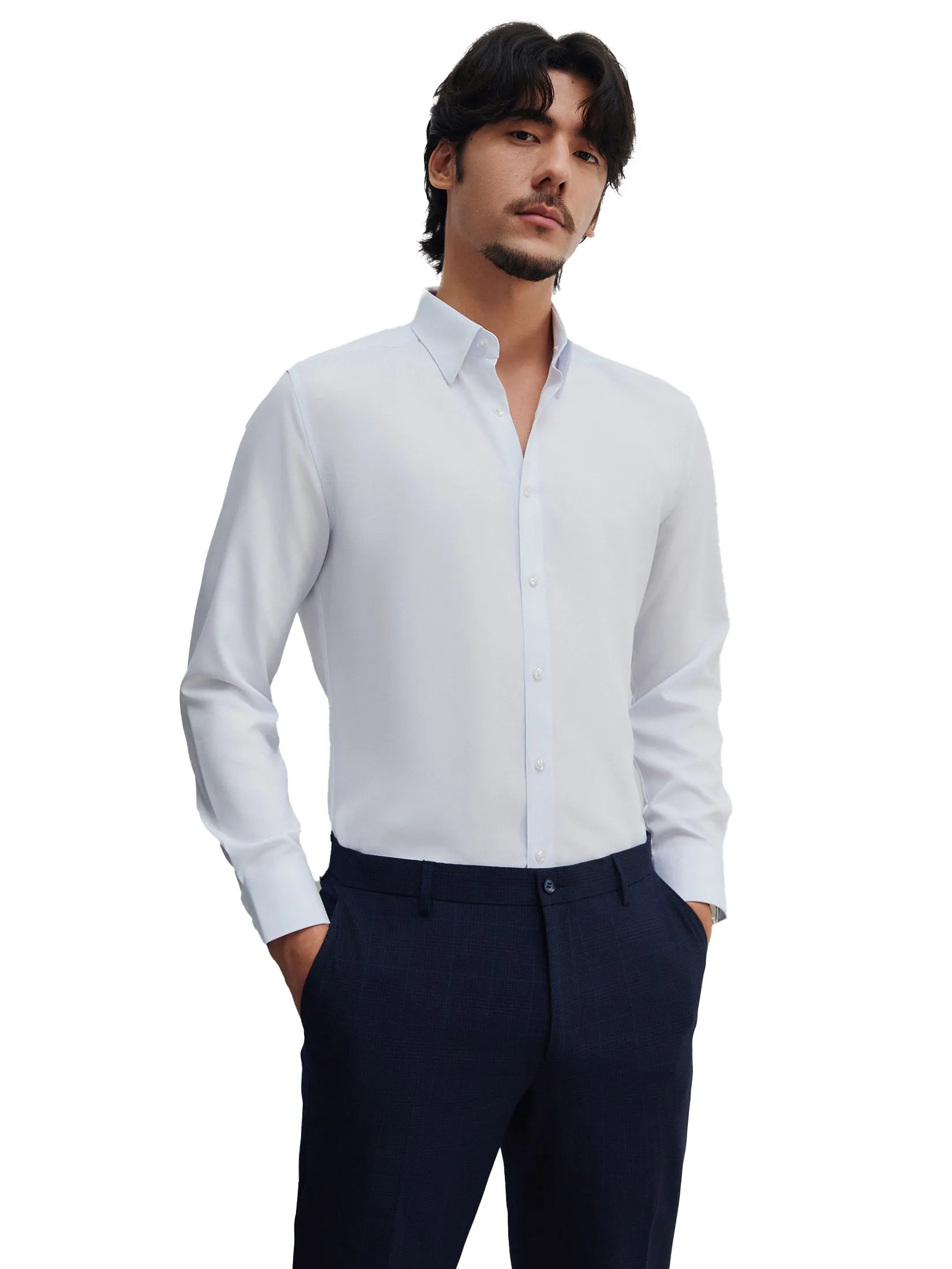G2000 Men Clothing Non-Iron Dry Shirt  Smart Fit - White