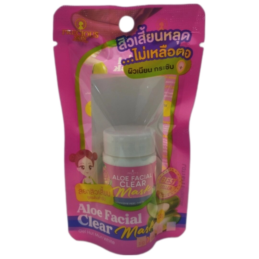 Маска для лица с алоэ вера Precious Skin Aloe Facial Clear Mask – глубокое очищение и сужение пор