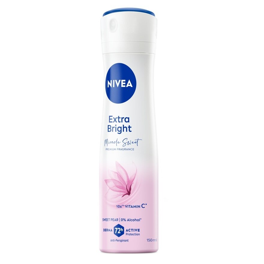 Nivea Extra Bright Miracle Sweet Premium Fragrance Sweet Pear Spray 150 Ml.