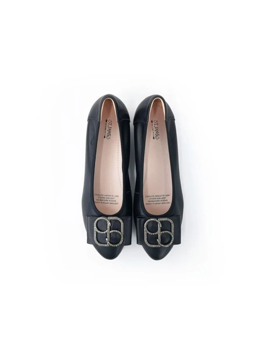 ST.JAMES WOMEN FLATS SHOES SOMME BLACK