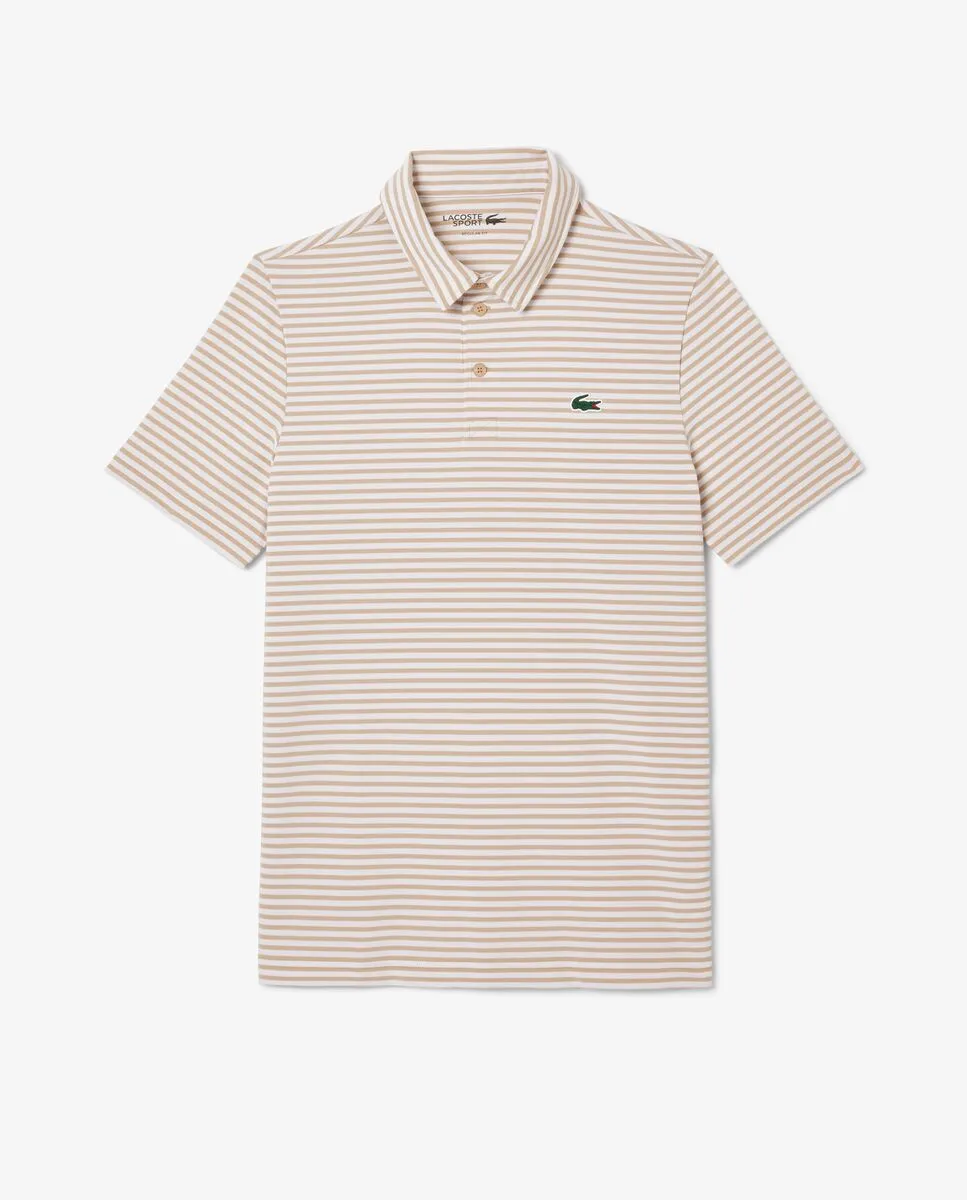 LACOSTE Regular Fit UV Protect Golf Polo Shirt Beige