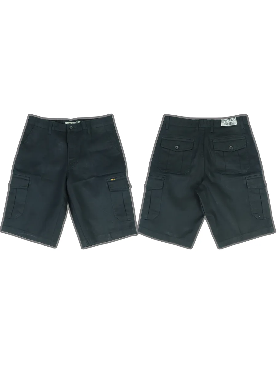 BOVY MEN S CARGO-SHORT PREMIUM COTTON BLACK