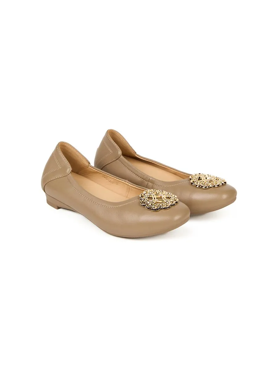 SHU WOMEN  SOFY SOFA 0.5" INFINITE HEART - ETOUPE