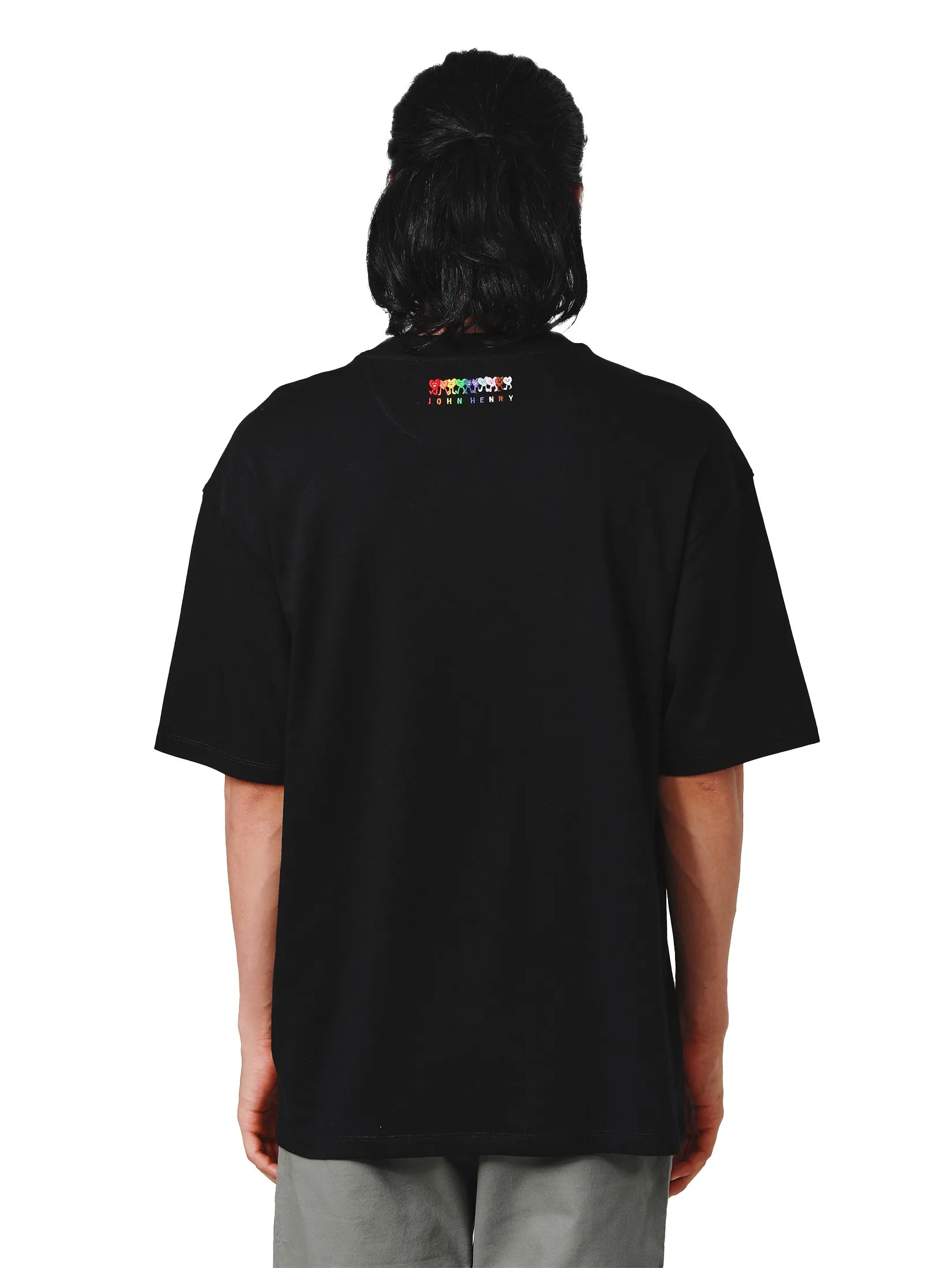 JOHN HENRY Men's T-Shirts (Oversize Fit) PRIDE MONTH Black