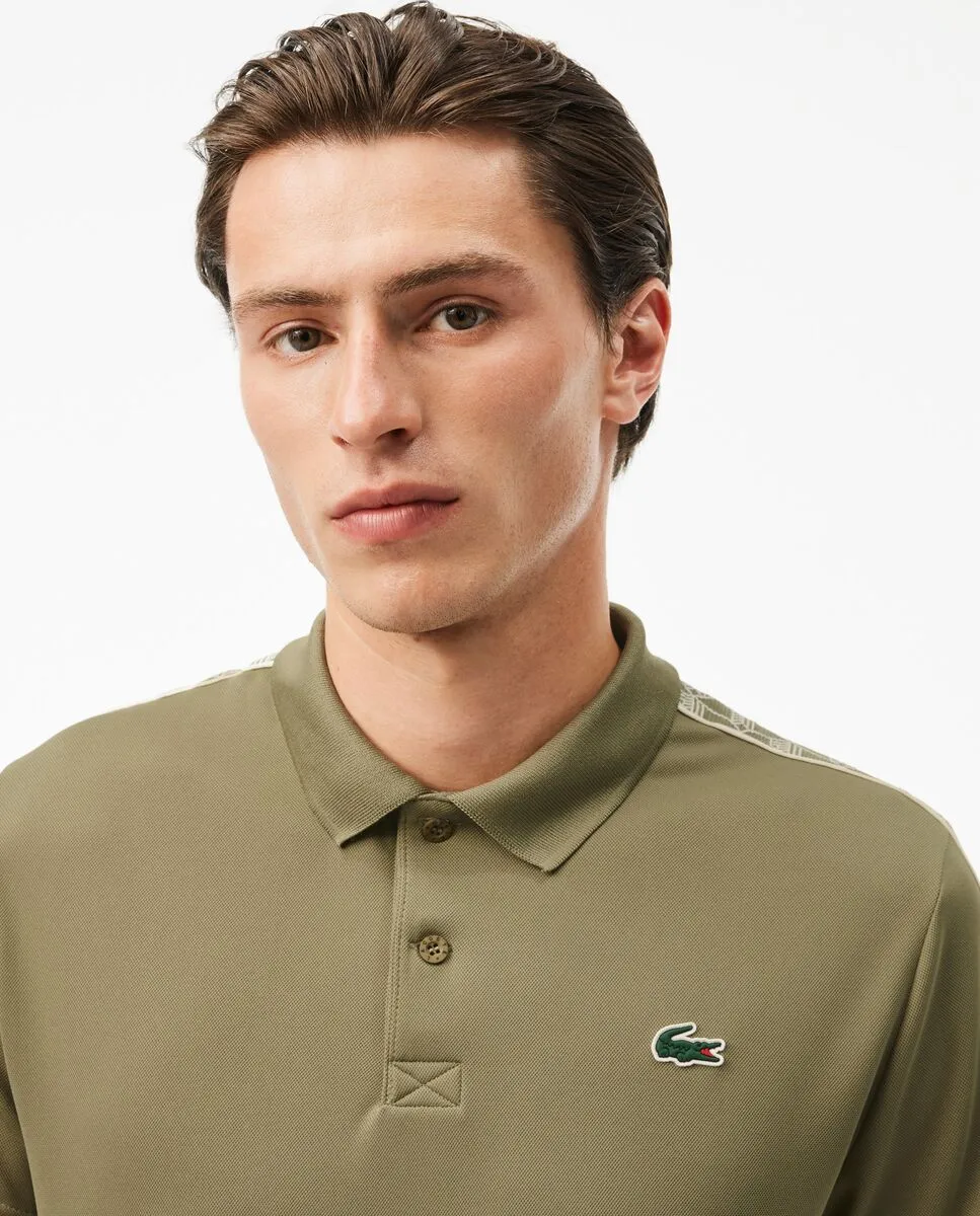 LACOSTE Regular Fit Ultra Dry Piqu  Tennis Polo Shirt Green