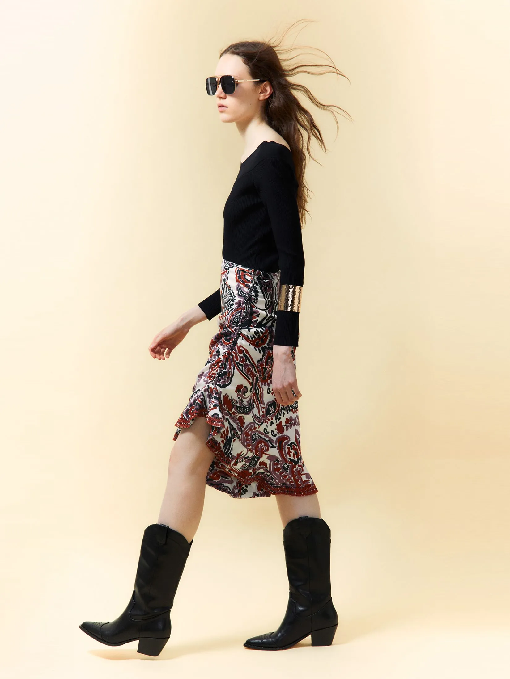 SFERA Women Skirt Print Purple/White