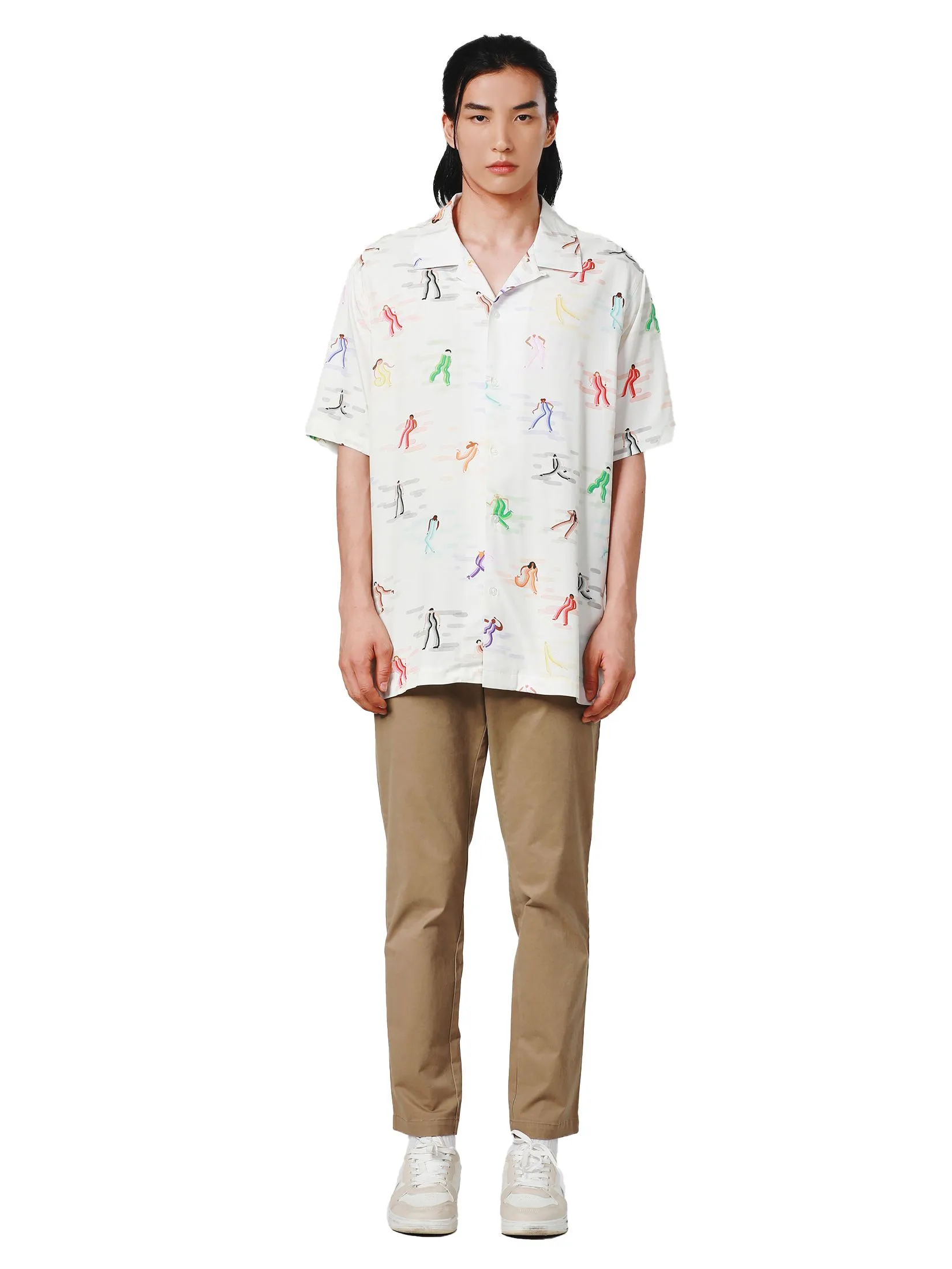 JOHN HENRY Men's Short Sleeves Shirts (Relaxed Fit) PRIDE MONTH White