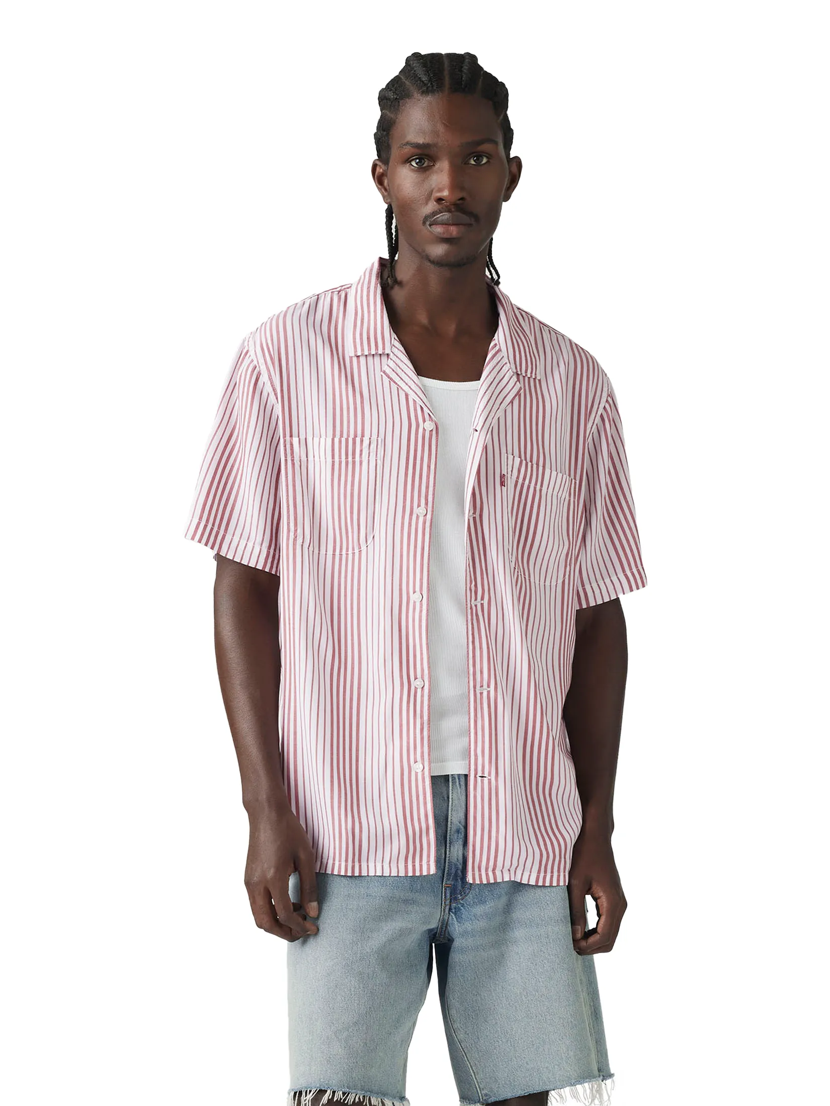 LEVI'S Men's Classic Camp Shirt Red