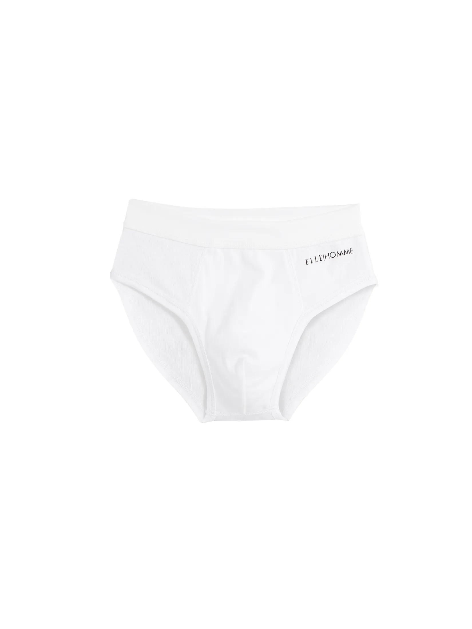 ELLE HOMME Men's underwear BRIEF style 100% COTTON KUF9999 ( 1 Pack/ 3 Pcs. ) - White