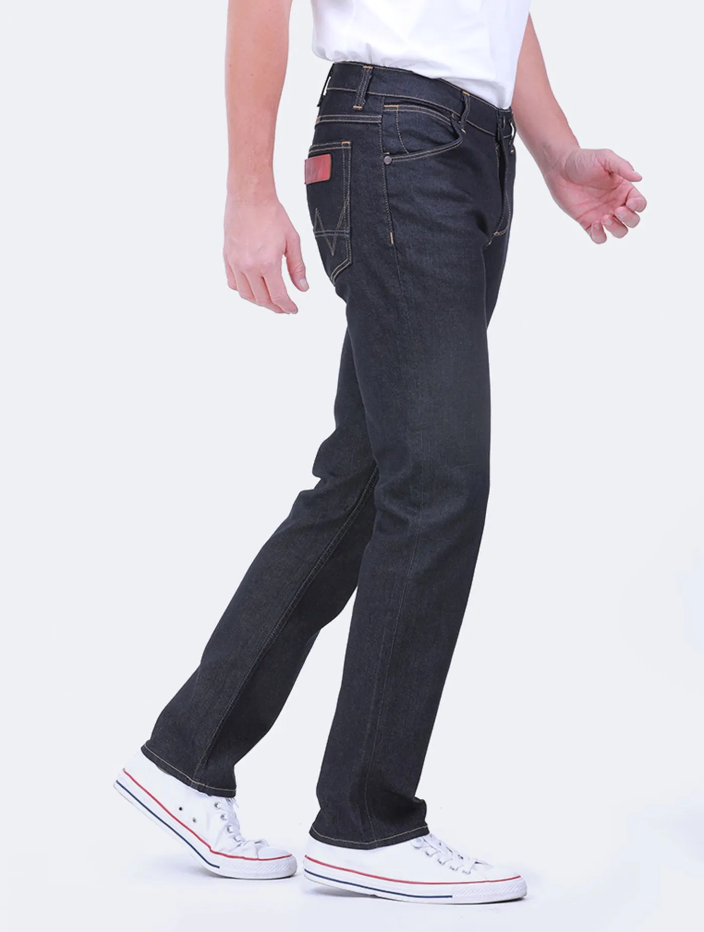 WRANGLER MEN'S JEANS WR WR15Q36R NAVY BLUE Mid-waist regular fit (GREENSBORO)