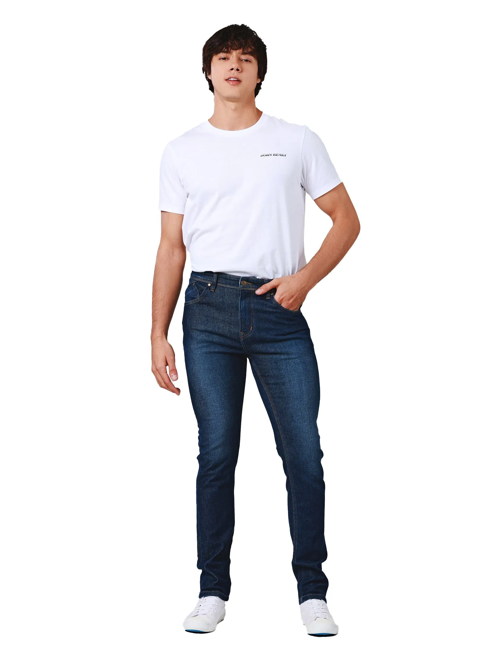 JOHN HENRY Men's Jeans (Slim Fit) DENIM Mid Indigo