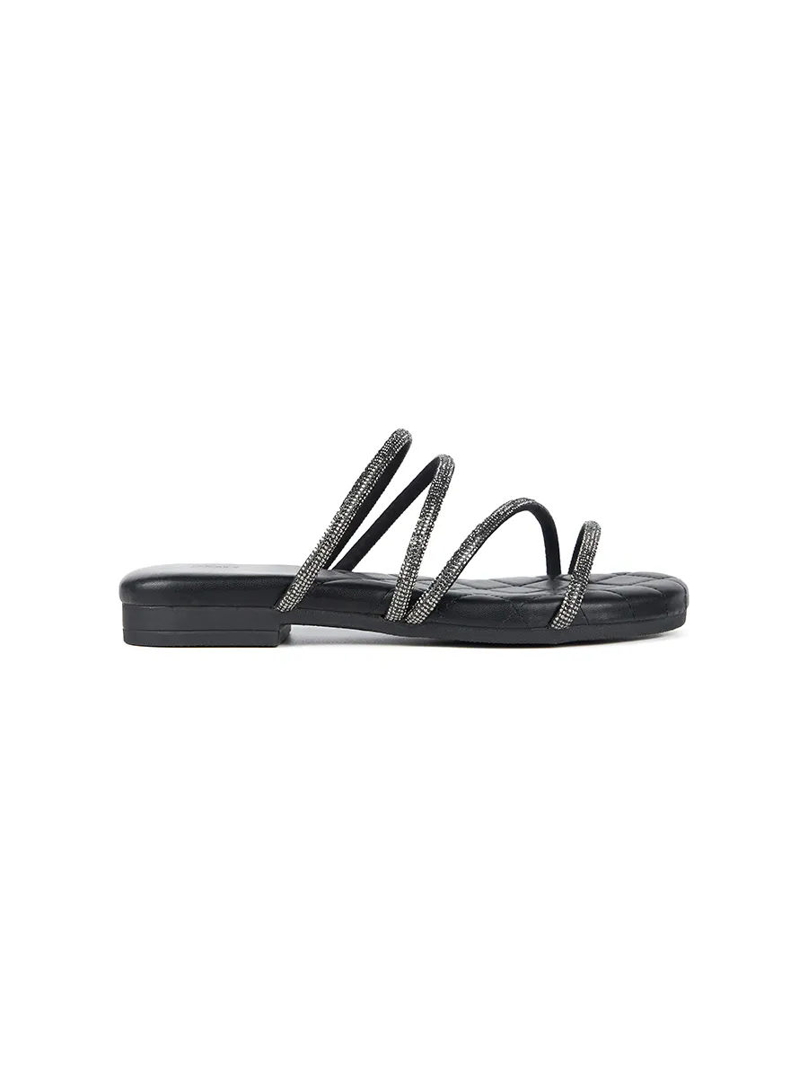 SHU WOWEN  DGB PALETTE SOFT SANDALS - BLACK