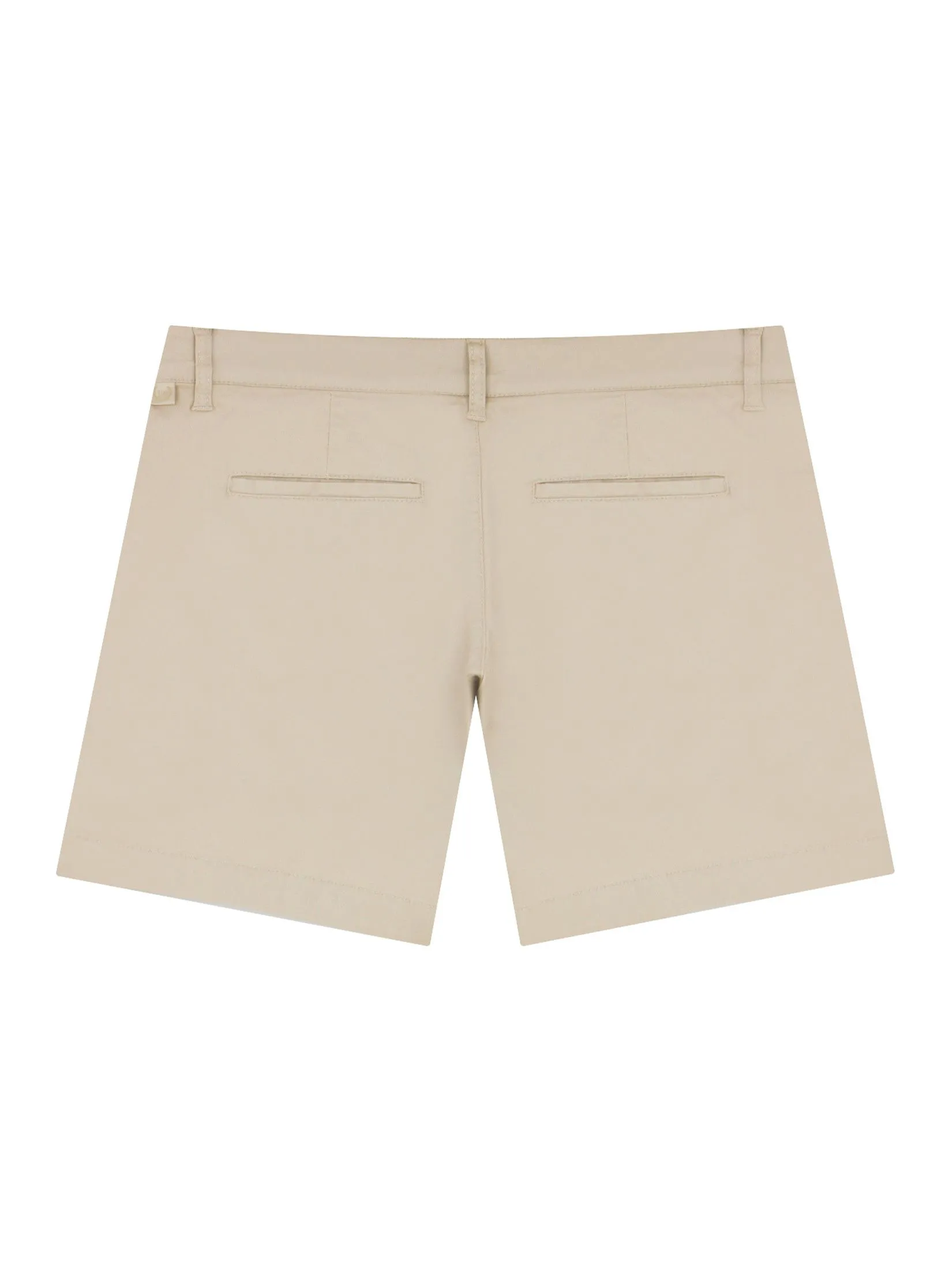 GIORDANO Women's Slim Twill Pocket Shorts (180° Elastic Waist) Crockery khaki