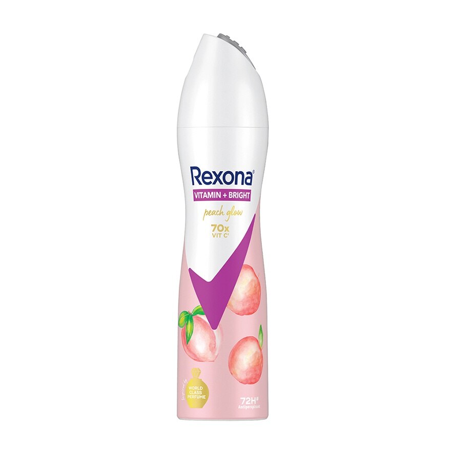Rexona Spray Vitamin + Bright Peach Glow Antiperspirant 135 Ml. - Peach