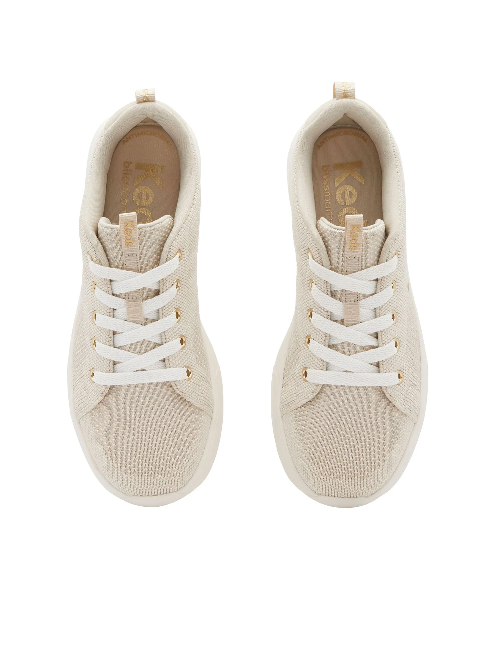 KEDS Women Blisswalk Lace Eng Knit Oatmeal